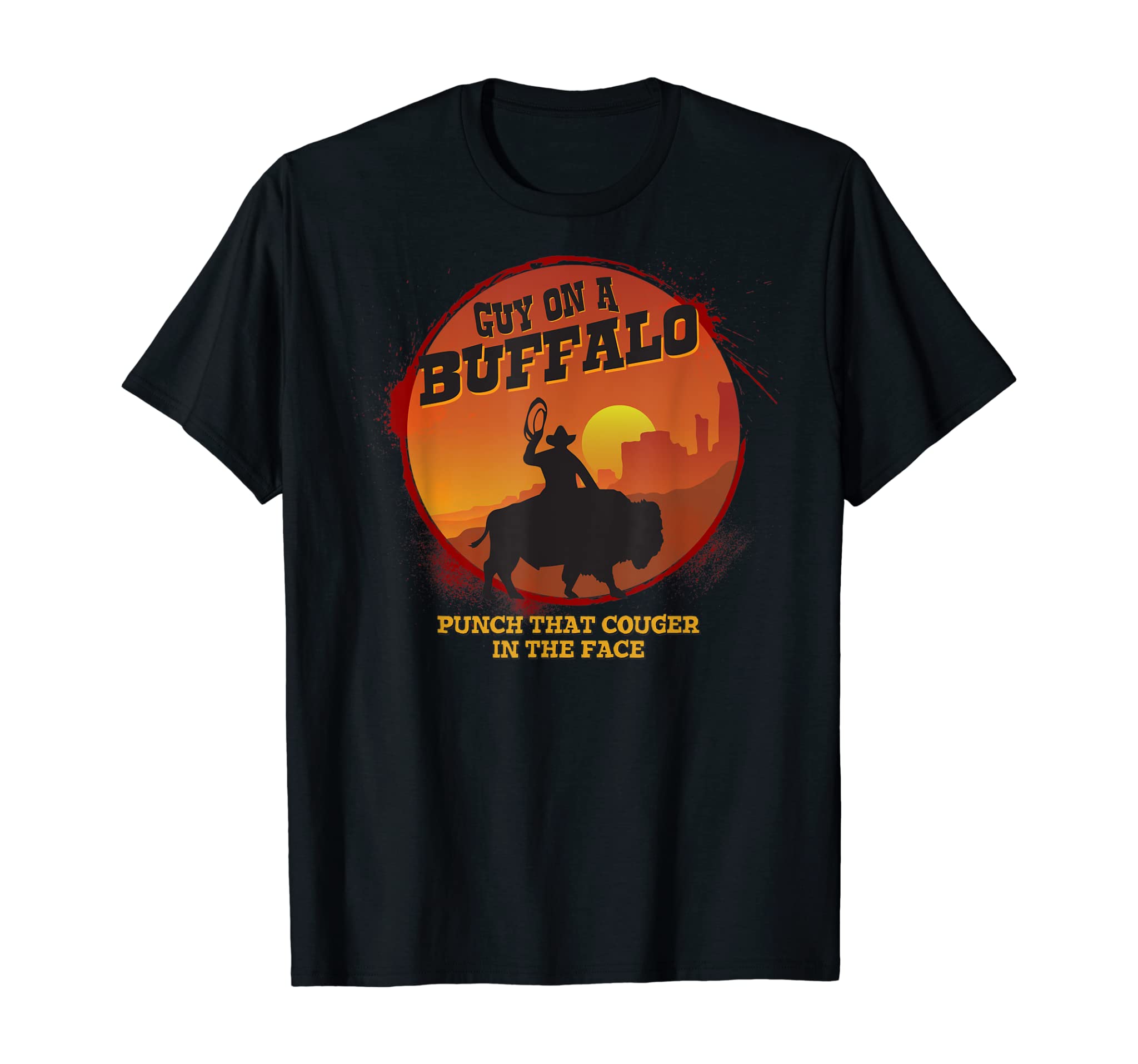 Guy on a Buffalo Sunset T-shirt ~ Possum Possee Funny shirt