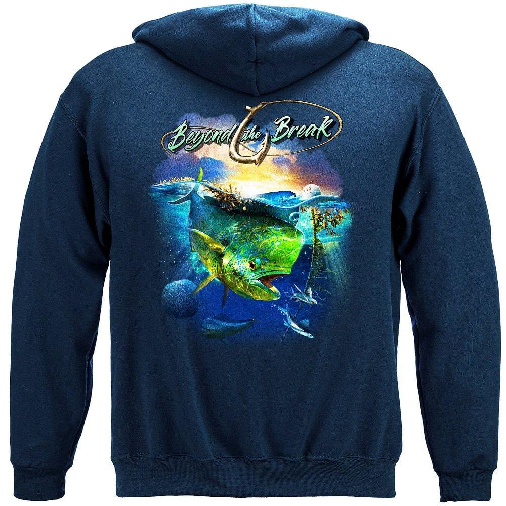 MAHI Dolphin Fish Beyond The Break Premium Hooded Sweat Shirt