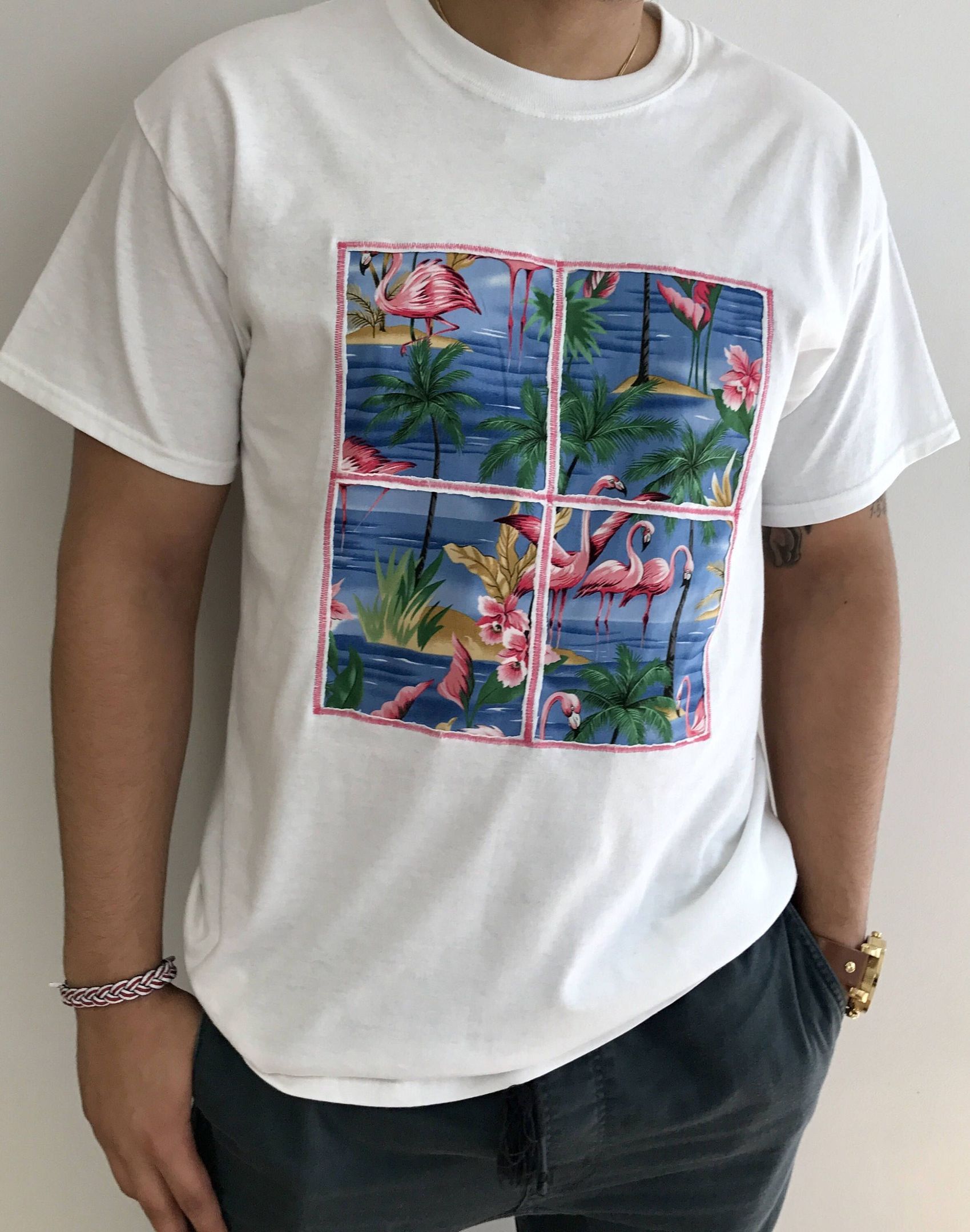 Hawaiian Tropical Flamingos Shirt