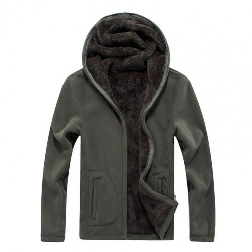 Terrific Coat Plus Size Cardigan Wear-resistant Men Pure Color Jacket Men Jacket Winter Coat alx