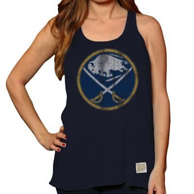 Retro Brand Buffalo Sabres Relaxed Racerback Tank Top   Navy Blue