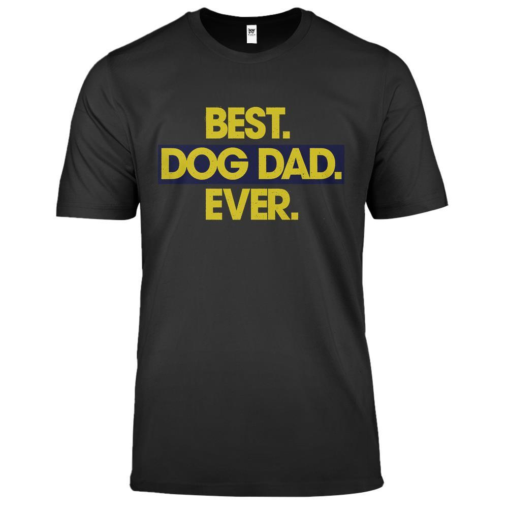 Mens Cool Best Dog Dad Ever Funny Fathers Day Hilarious Graphic Puppy Tee Guy Premium T Shirts