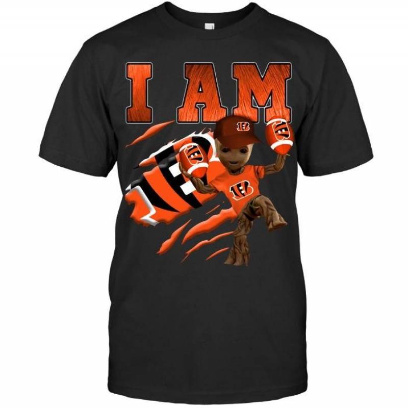 I Am Groot Loves Cincinnati Bengals Fan T Shirt – Gearpenguin.com