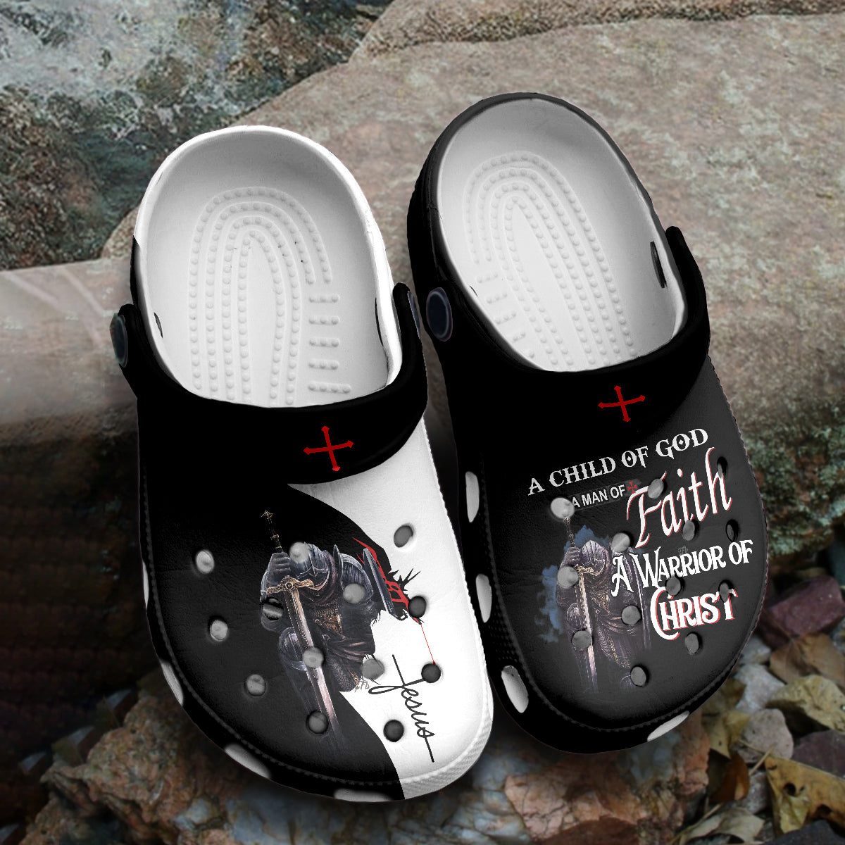 A Child Of God Crocs Crocband Clogs Shoes Comfortable For Men Women and Kids Jesus Portrait Clogs Son Of God Gifts Religious