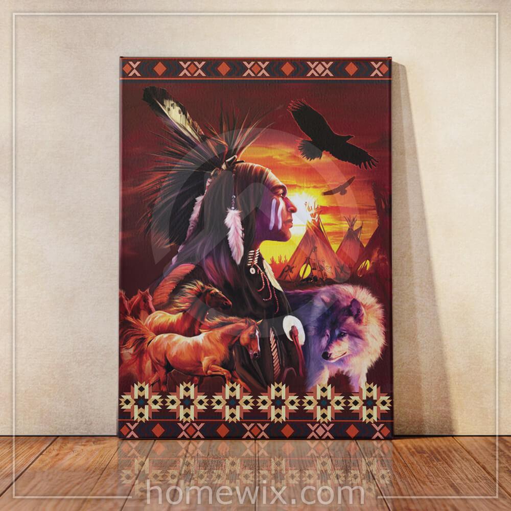 Eternal Spirit Indian Native American Canvas And Poster | Wall Decor
