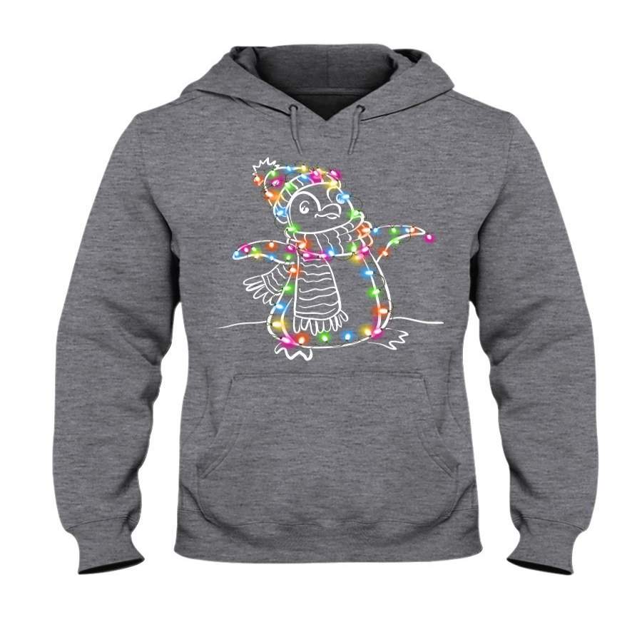 Penguin Coloful Lights Hoodie