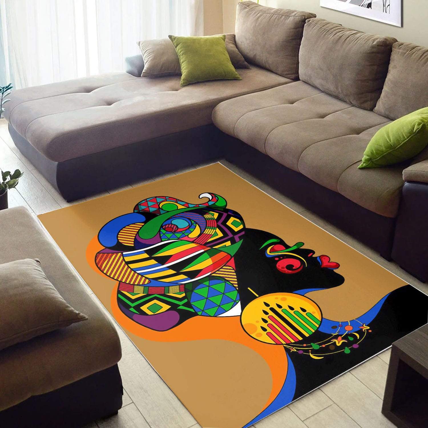 WonderBlackGirl – African Woman With Colorful Head Rug Gifts