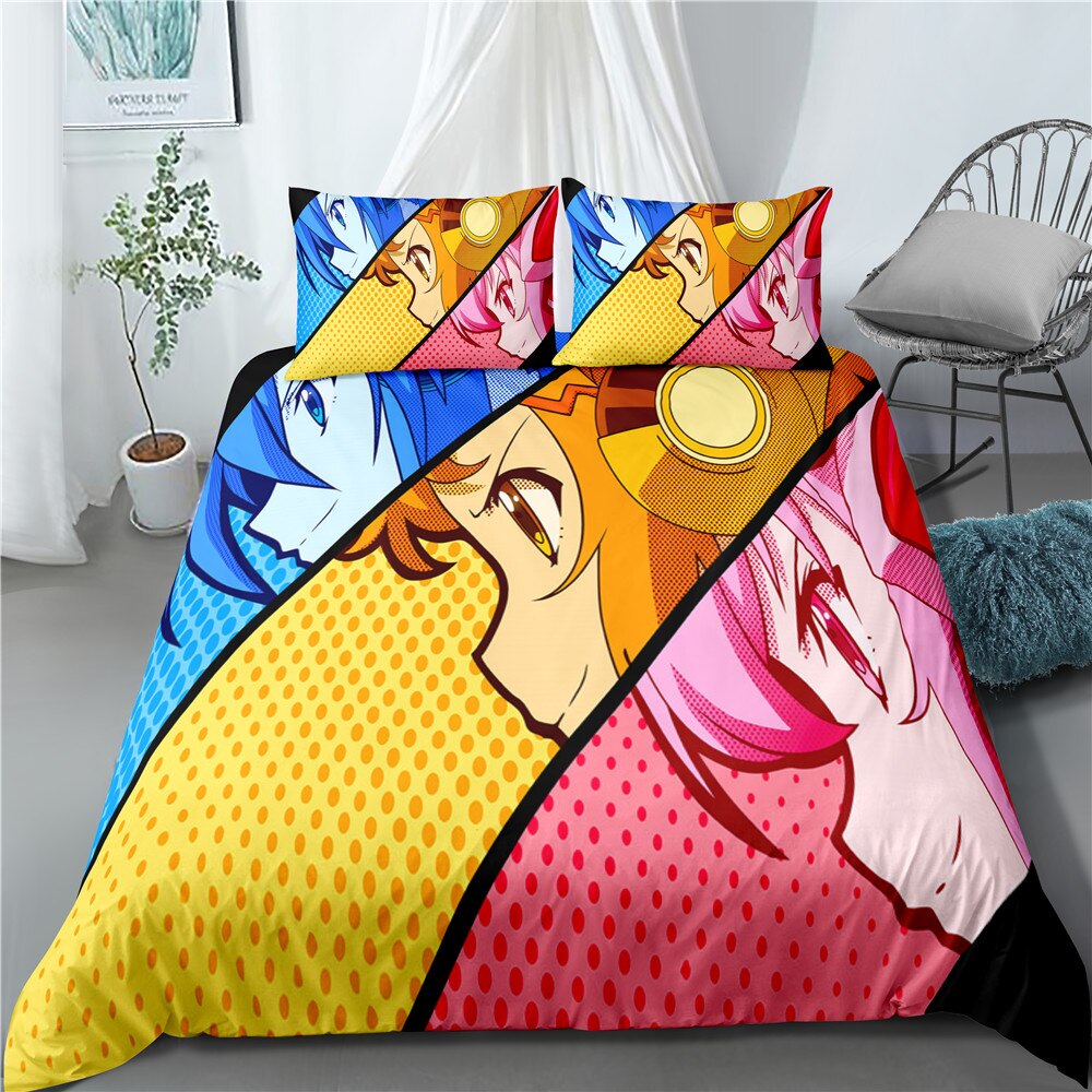 Anime Symphogear Xv Home Textile Pillow Case 3D Bed Linen Duvet Covers Kids Bedding Sets Bed Set Home Decor Bedding