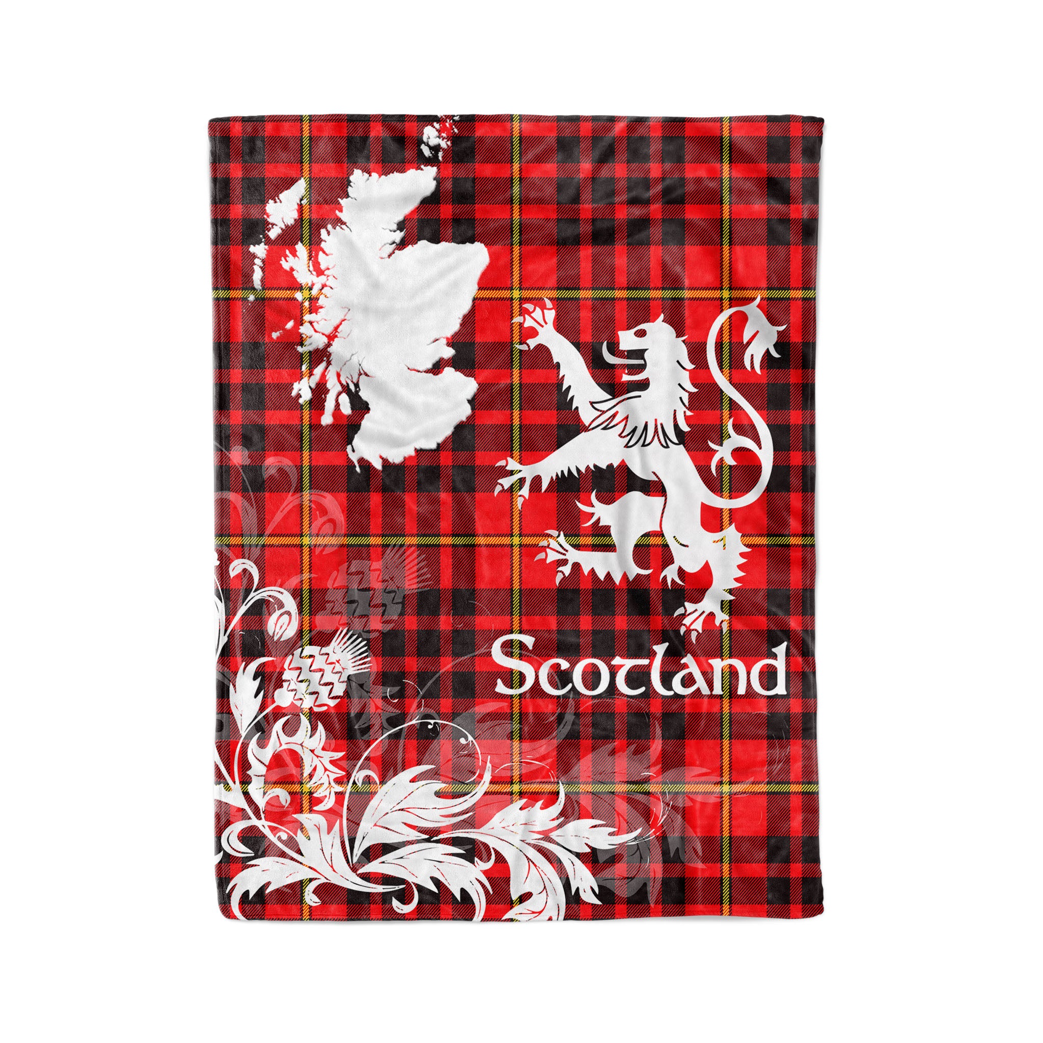 Tartan Plaid Fleece Blanket Tartan Blanket Thistle And Lion Scottish Clan Macian Plaid Blanket