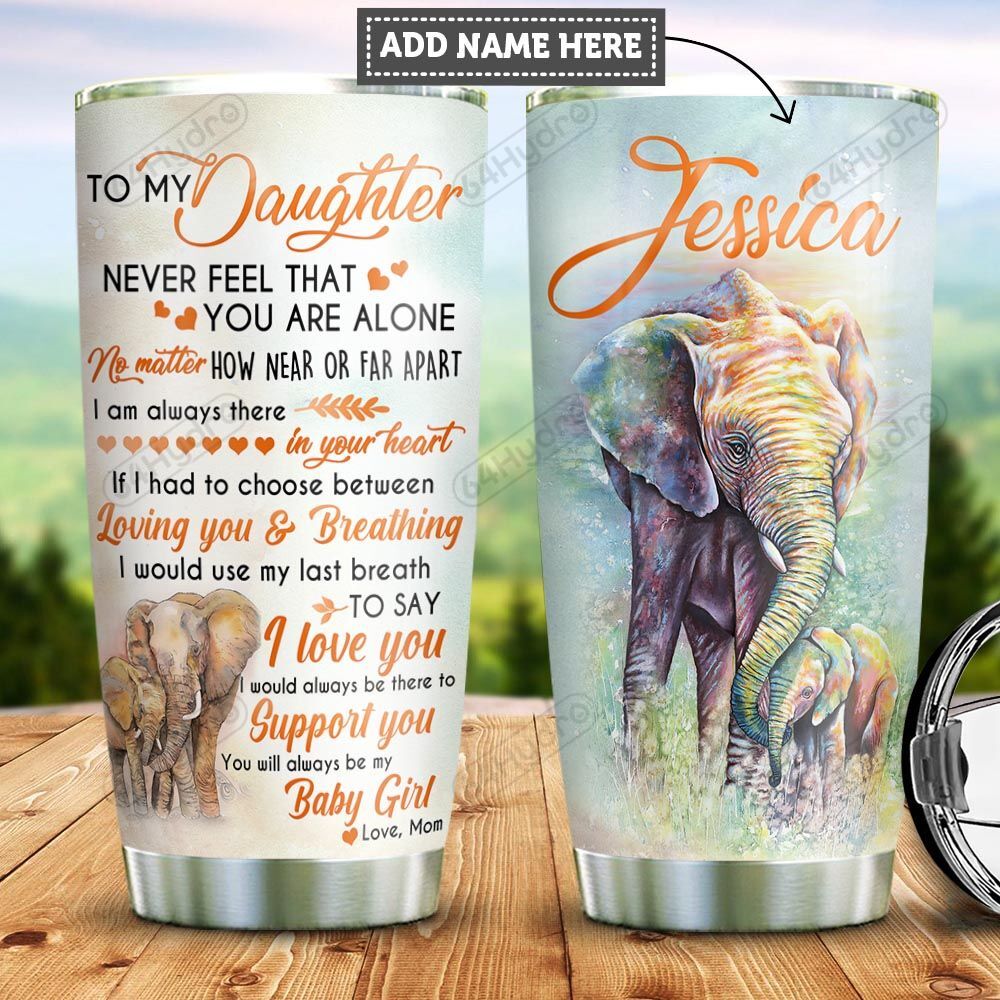 Personalized Elephant Mom To Daughter Pyz1212006 Stainless Steel Tumbler