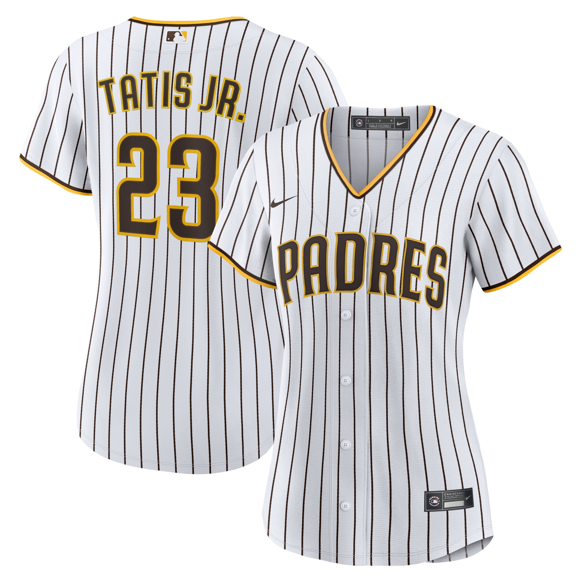 Fernando Tatís Jr. San Diego Padres Women's Home Replica Player Jersey – White/Brown