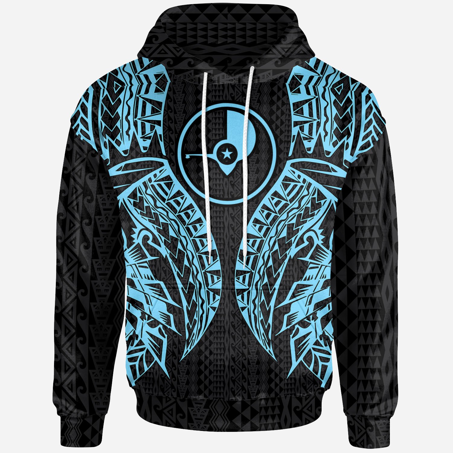 Yap Hoodie – Micronesian Lion Head Neon Style – BN39