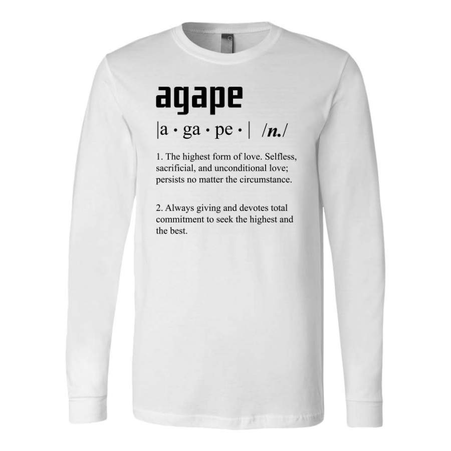 Agape love definition long sleeve shirt