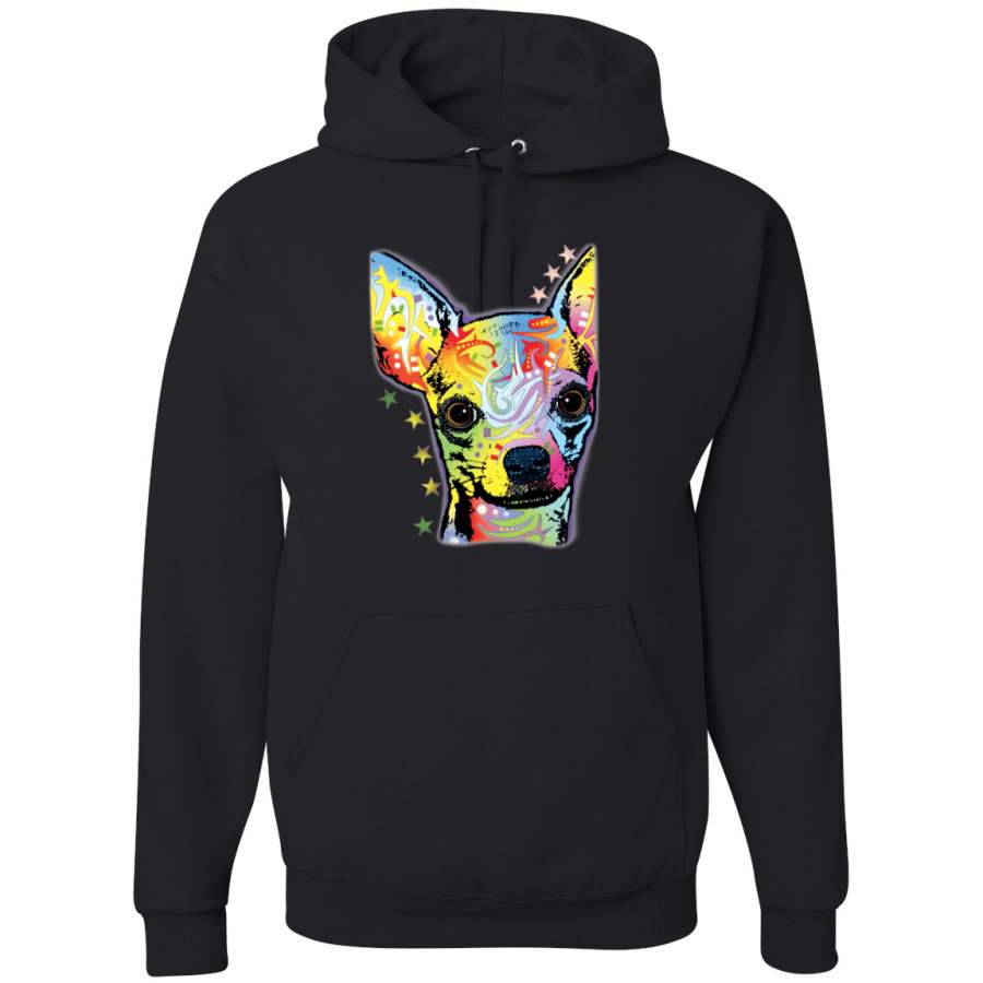 Dean Russo Colorful Chihuahua Animal Lover Graphic Hoodie Sweatshirt