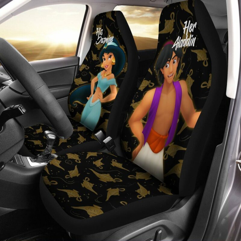 Aladdin And Jasmine Car Seat Covers Custom Couple Car Accessories