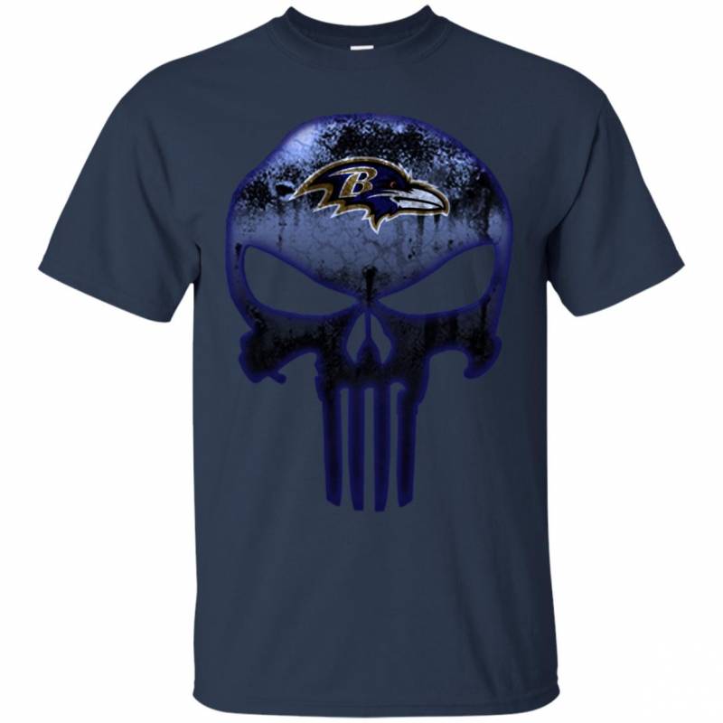 Baltimore Ravens Football The Punisher Skull Shirts – Skull Art Prints
