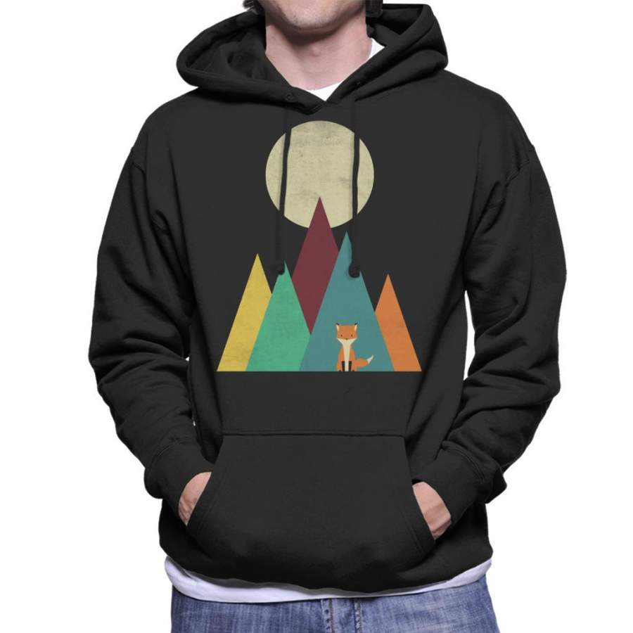 Red Fox Mountain Moonlight Men’s Hooded Sweatshirt