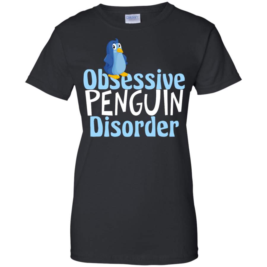 Cute Obsessive Penguin Disorder Ladies’ T-Shirt