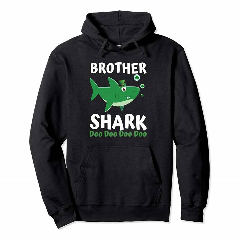 Brother Shark Shirt St Patricks Day Shirt Toddler Kids Men Pullover Hoodie