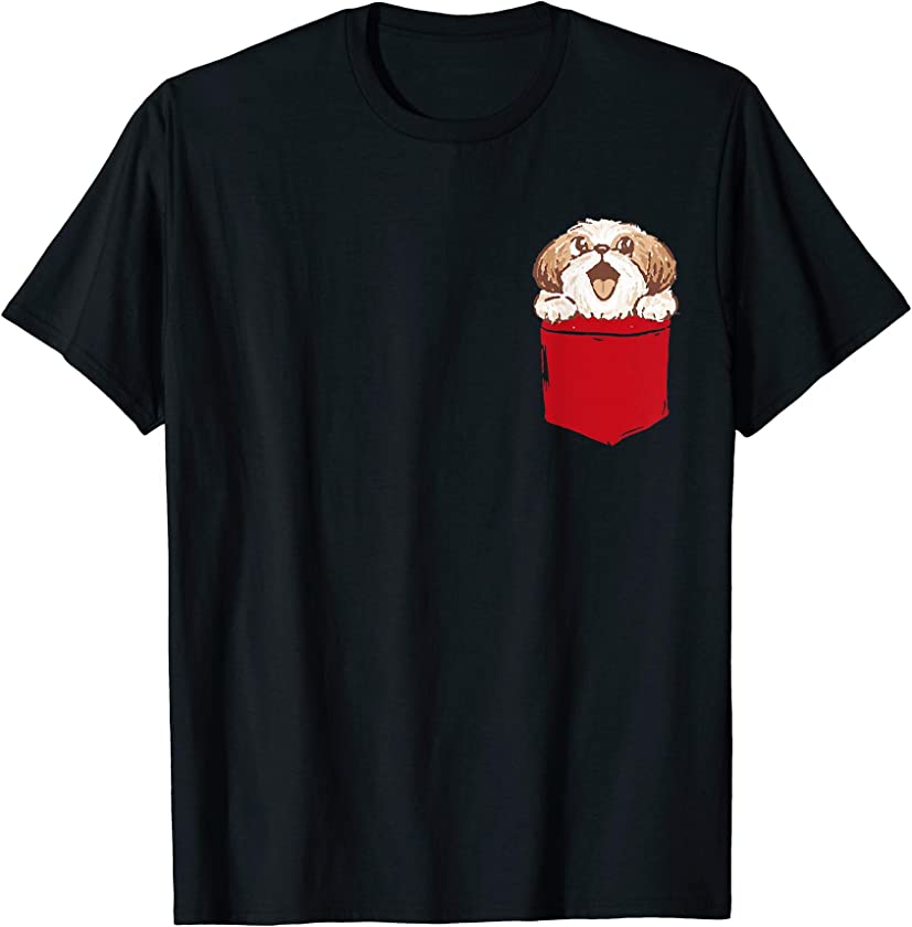 Shih-Tzu Puppy Dog in Your Pocket T-Shirt