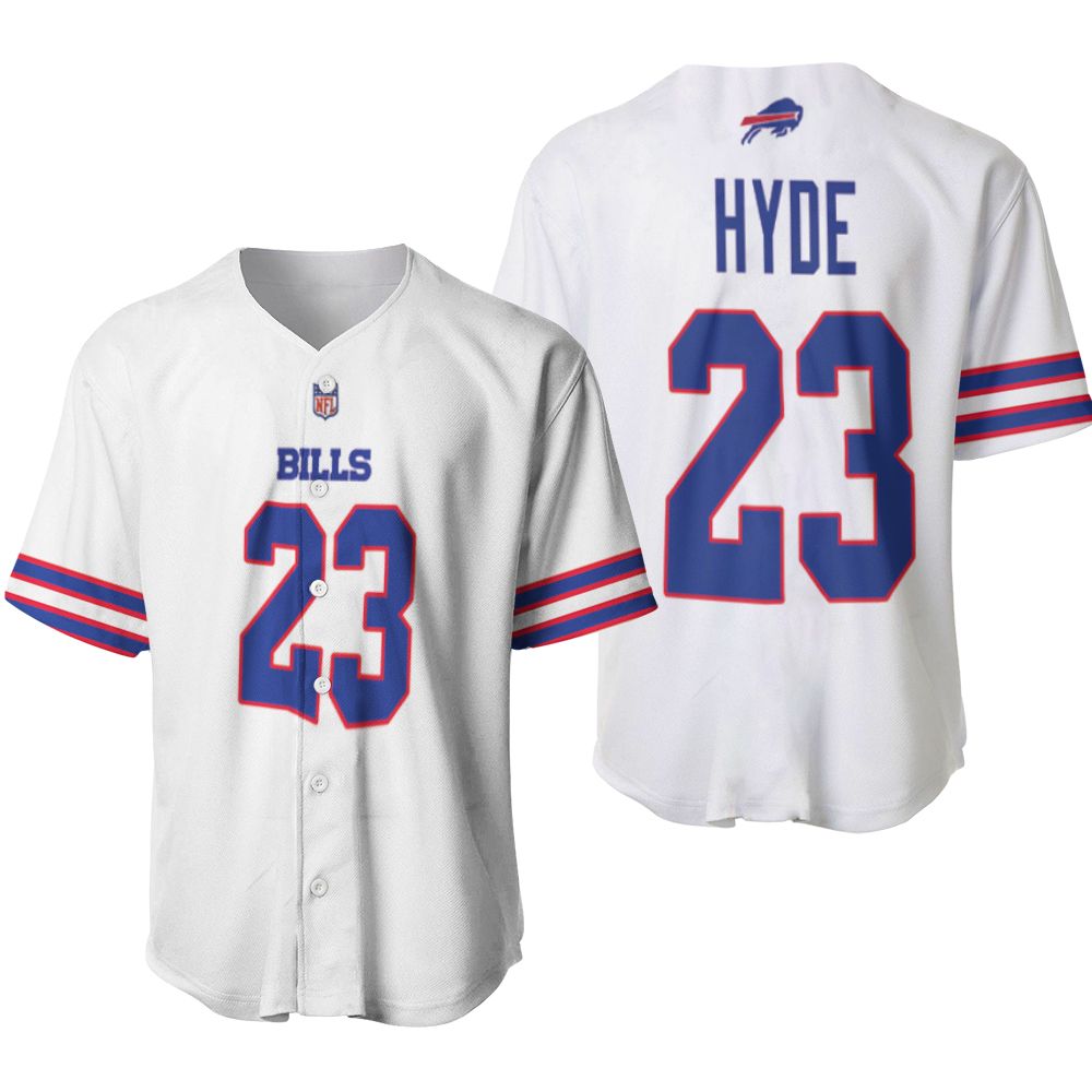 Buffalo Bills Micah Hyde #23 NFL Great Player American Football Team Game White 3D Designed Allover Gift For Bills Fans Baseball Jersey