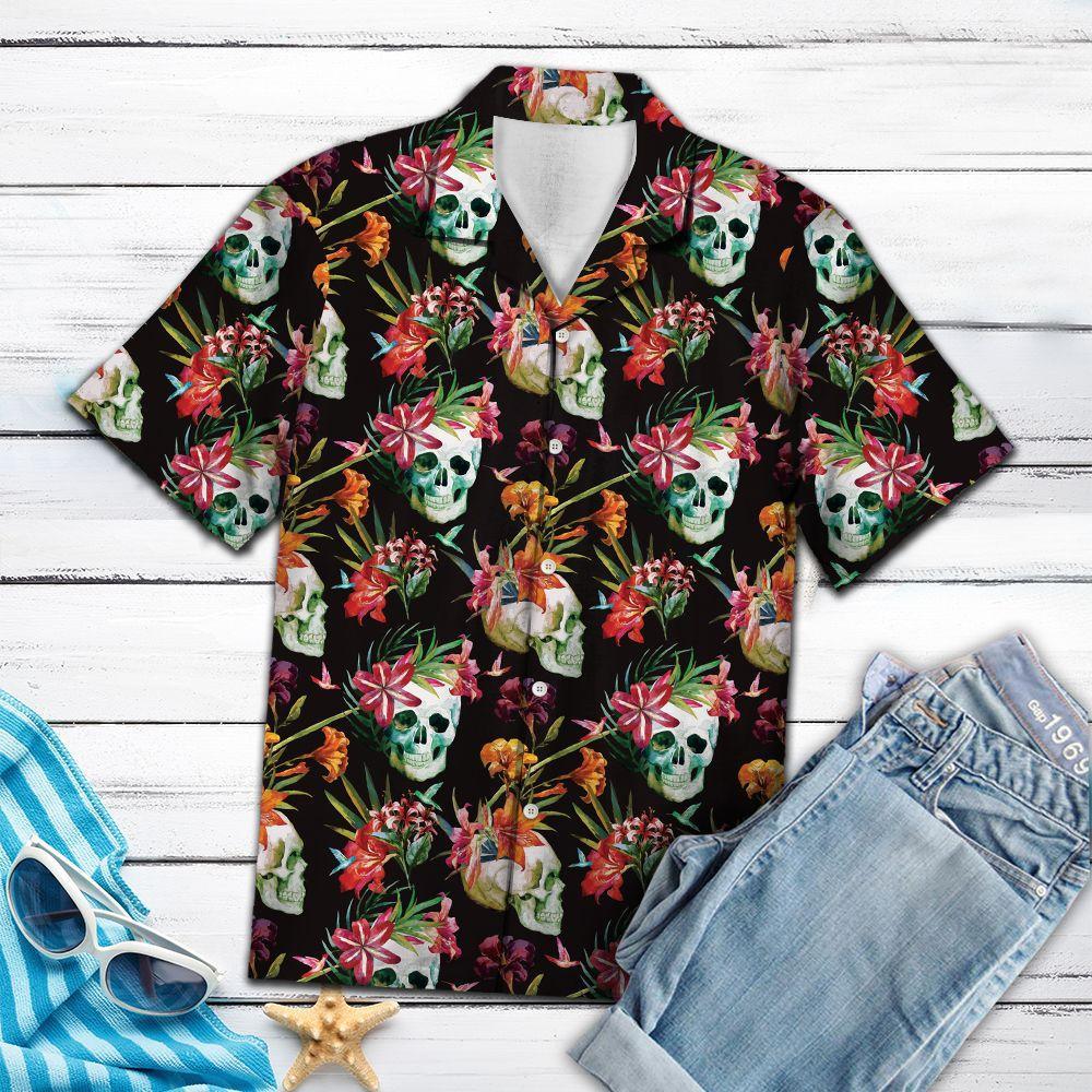 Skull Tropical Hawaiian Shirt Ha356