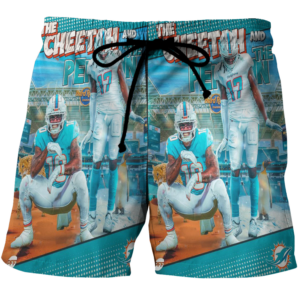 Miami Dolphins Players1 3D All Over Print Summer Beach Hawaiian Short