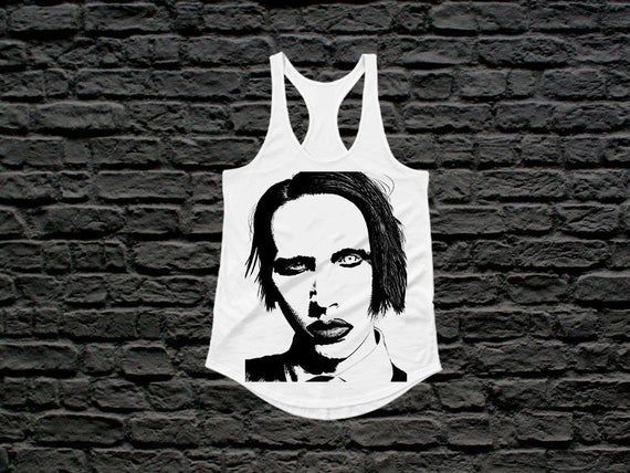 Marilyn Manson Racerback Tanks Woman Shirt Shirt