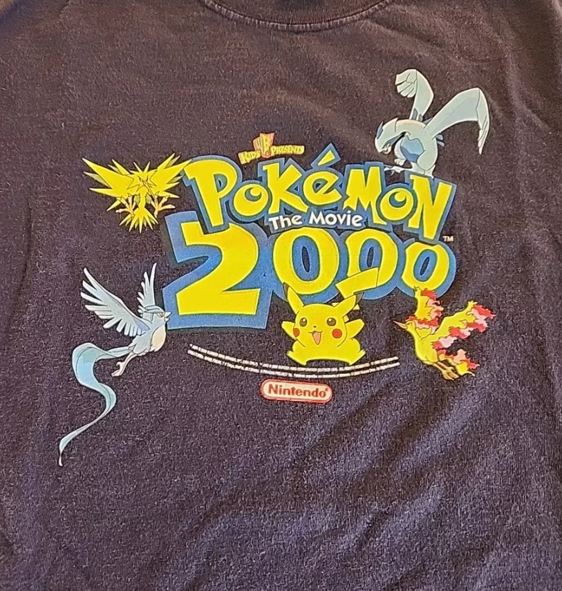 Vintage Pokemon 2000 the Movie Black Pikachu Burger King Shirt Outfit