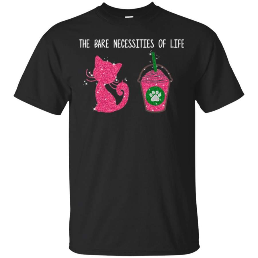 Cat T Shirt The Bare Necessities Of Life Bright Kitten Drink For Cat Lovers Shirts