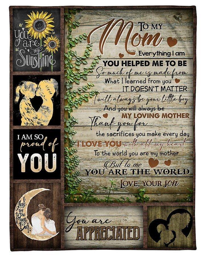 [Personalized Name] I Am So Proud Of You Gift For Mom –  Gift For Mommy, Gift For Home Decor, Gift For Family  – Fleece Blanket