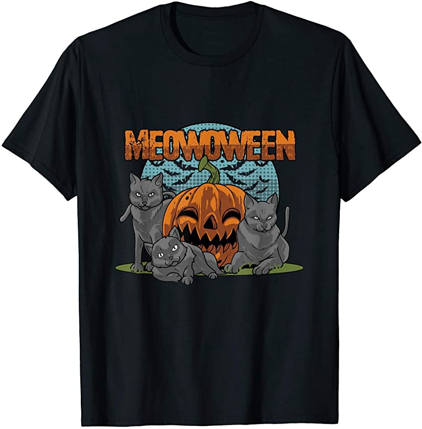 Cat Halloween Costume Gift – Kitty Kitten Meowoween T-Shirt