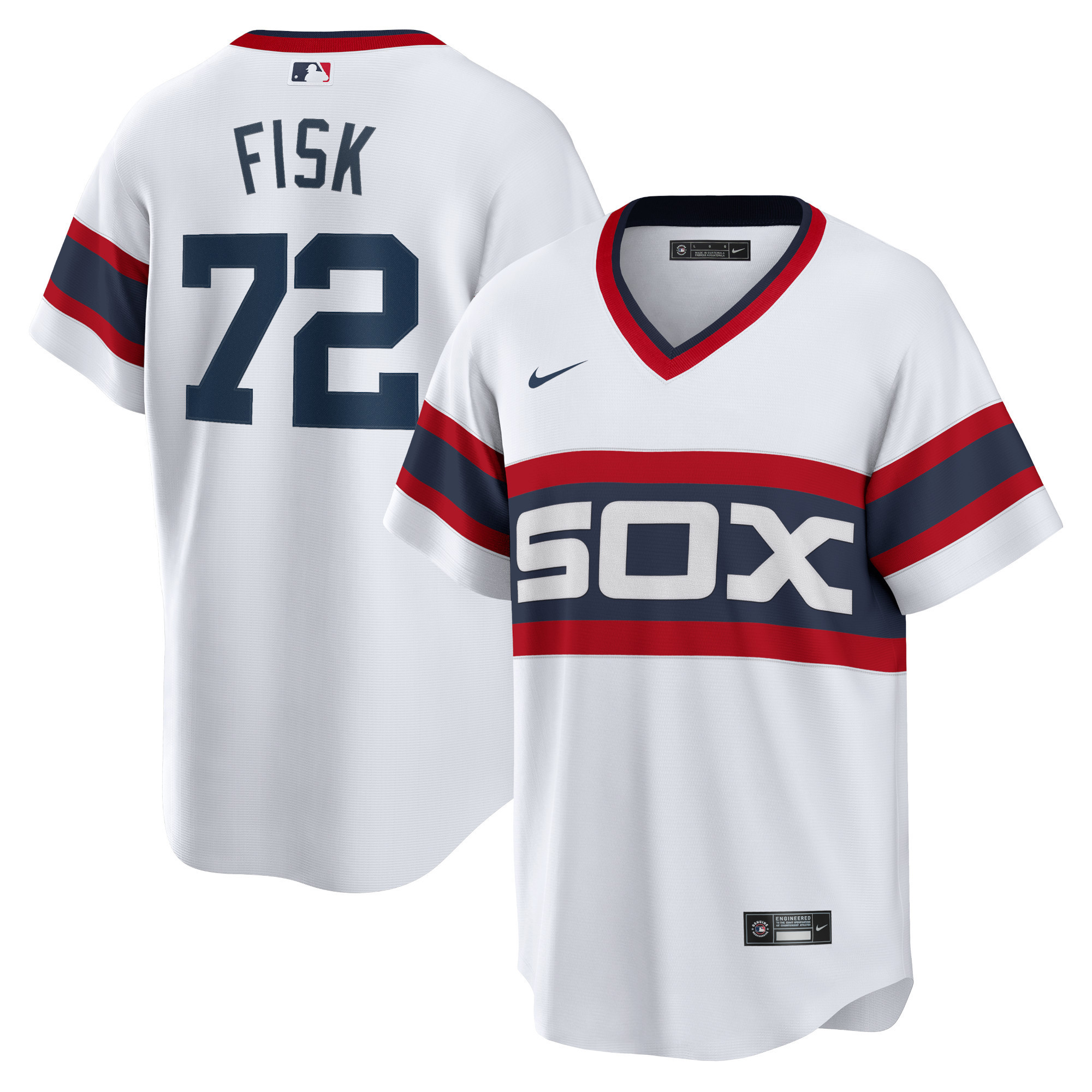 Carlton Fisk Chicago White Sox Home Cooperstown Collection Team Player Jersey – White MLB