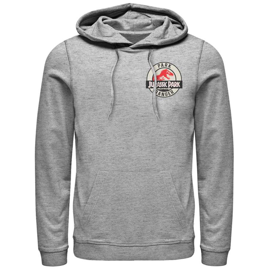 Jurassic Park Men’s Ranger Logo Badge Lightweight Hoodie