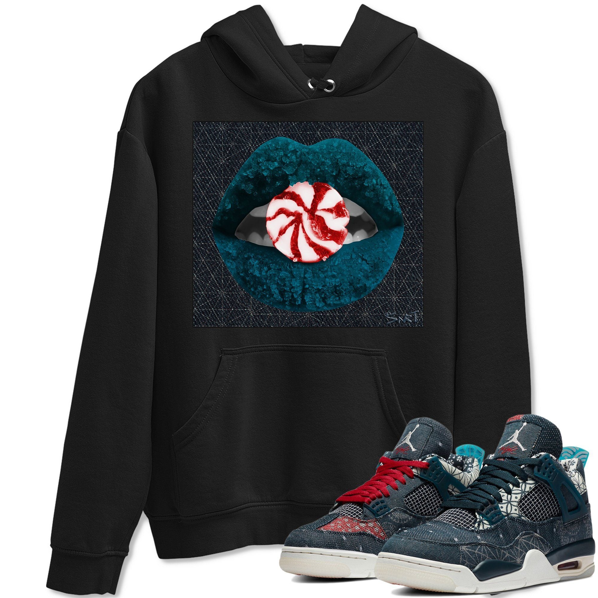 Lips Candy Hoodie – Air Jordan 4 Deep Ocean