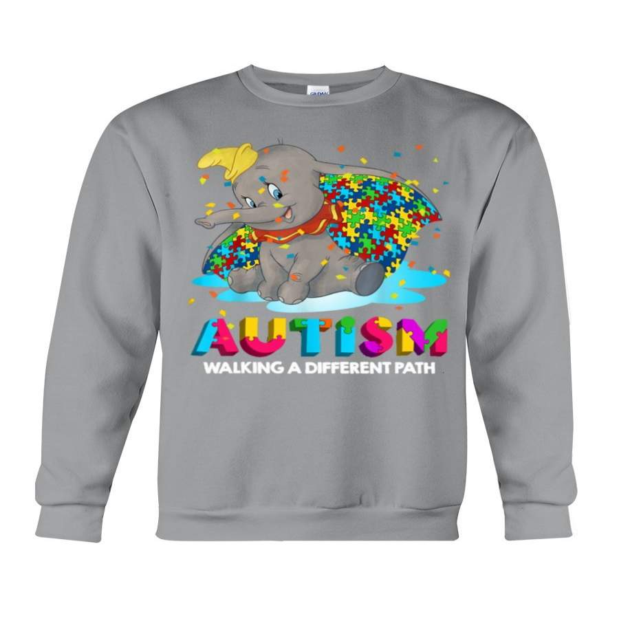 Autism Walking A Different Path For Elephant Lovers Sweatshirt