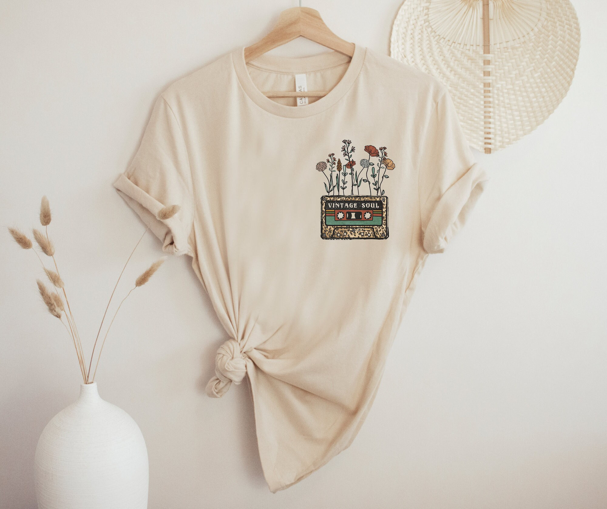 Vintage Soul Cassette Wildflowers Graphic Tee