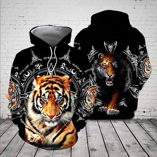 Tiger Pullover And Zip Pered Hoodies Custom 3d Tiger Graphic Printed 3d Hoodie  Hoodie For Men For Women 3D  Personalized Trending Gift