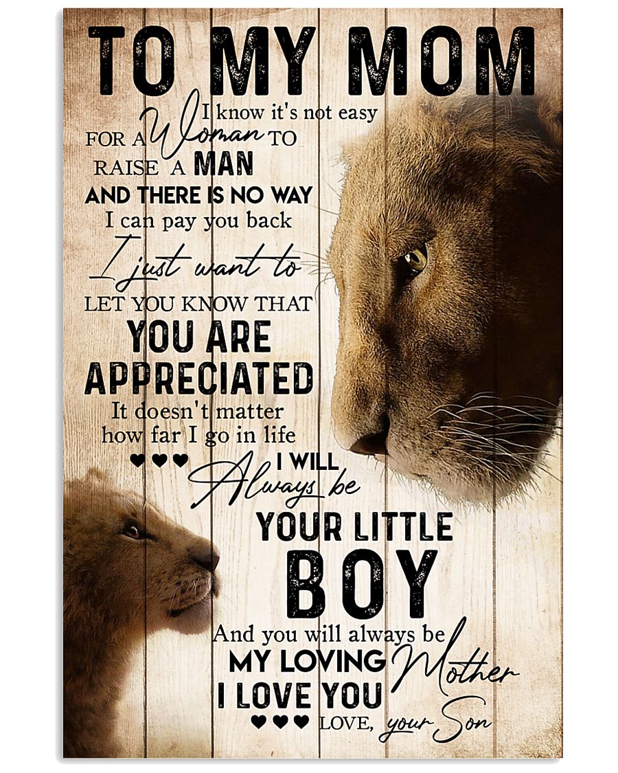 To My Mom Lion My Loving Mother – Mother Poster 0921