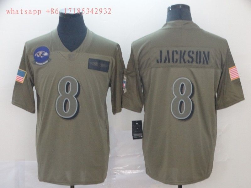 Baltimore Ravens Lamar Jackson #8 2020 NFL Grey Jersey Jersey