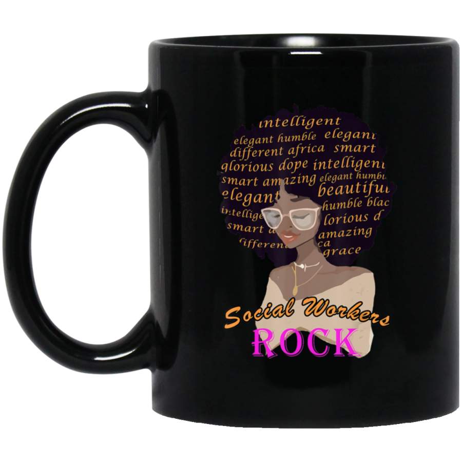 Social Workers Rock Black Girl Magic MSW Soulful Diva Coffee Mug