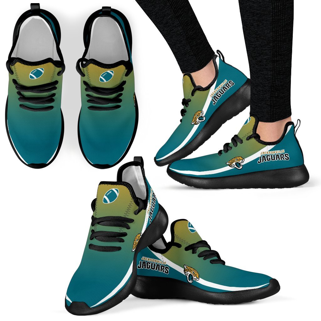 Style Top Logo Jacksonville Jaguars Mesh Knit Sneakers