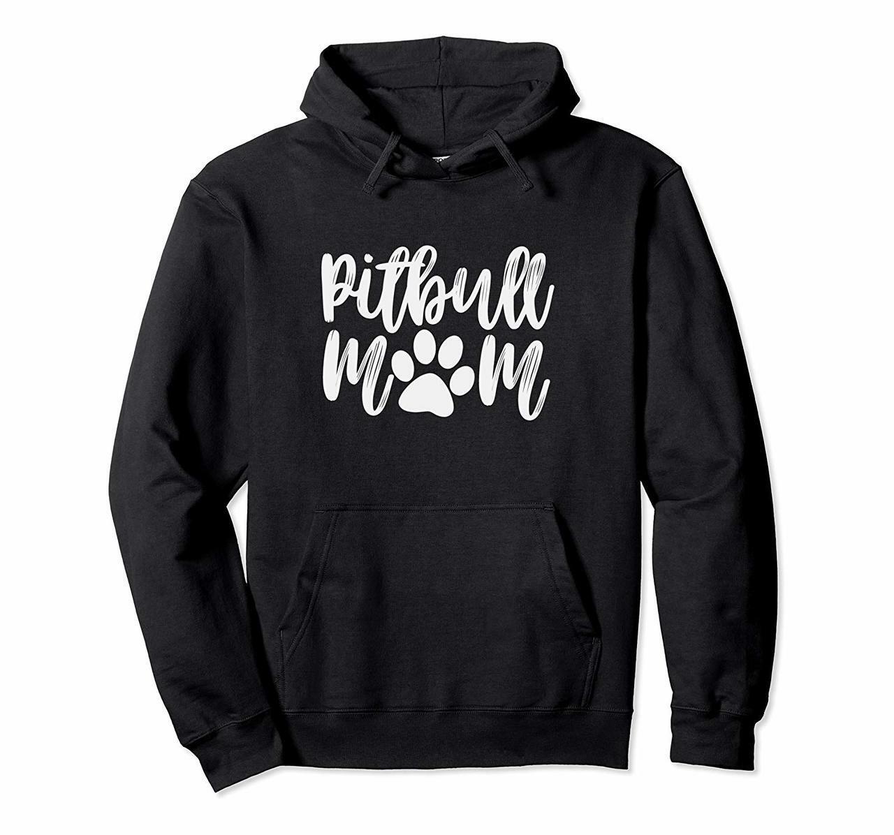 Pitbull Mom Pitbull Shirt Womens Dog Puppy Rescue Hoodie