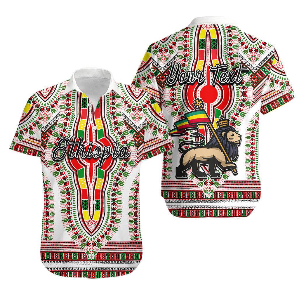 (Custom Personalised) Ethiopia Hawaiian Shirt Dashiki White Style Lt6