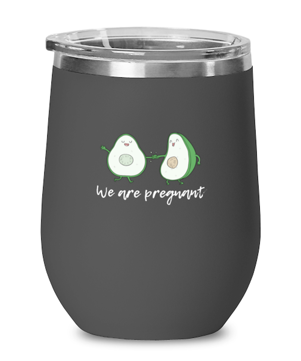 Wine Tumbler Stainless Steel Insulated  Funny We Are Pregnant Parenthood