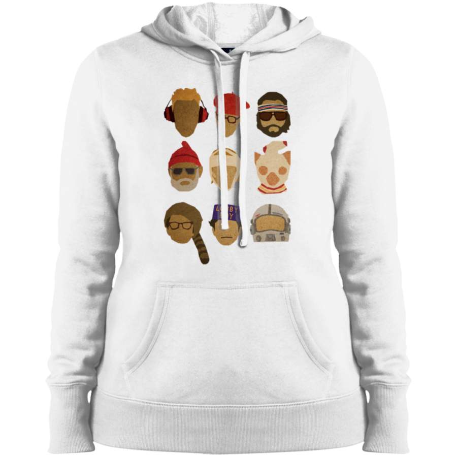 AGR Wes Anderson’s Hats Ladies’ Pullover Hooded Sweatshirt