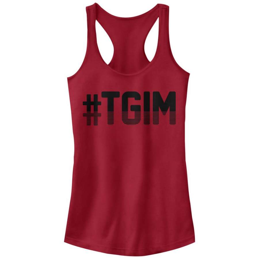 CHIN UP Junior’s Hashtag TGIM  Racerback Tank Scarlet