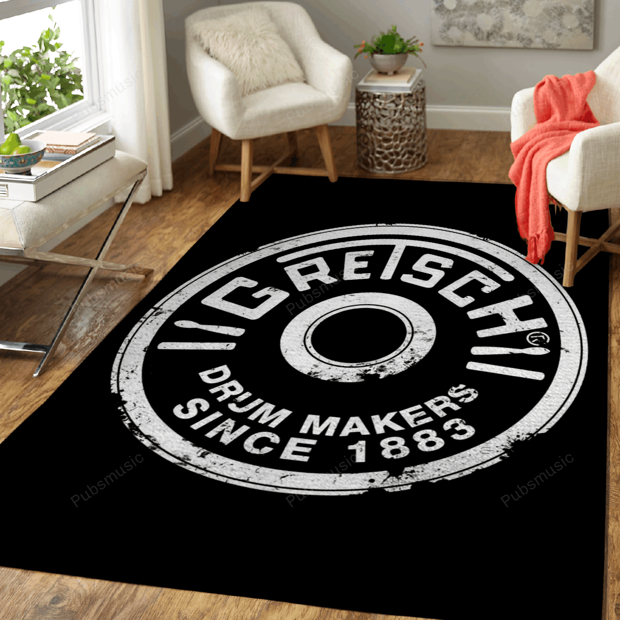 Gretsch Drum Badge – Drums Music Art For Fans Area Rug Carpet