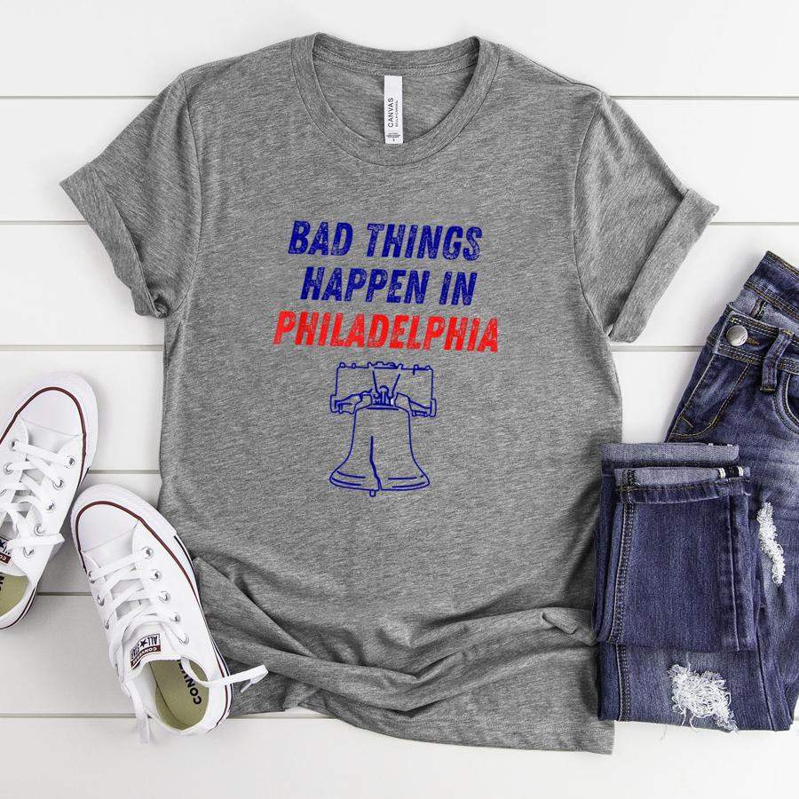 Bad Things Happen in Philadelphia Liberty Bell Tee  Classic Canvas