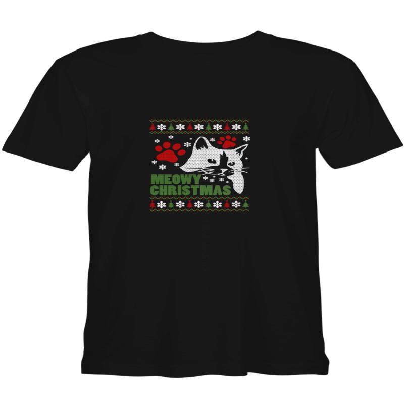 Cat Ugly Christmas Meowy Christmas T-Shirt For Men And Women